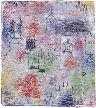 landscape Painting - Small Landscape with the village church Paul Klee